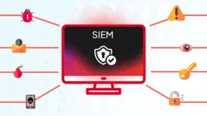 Visualisasi sistem deteksi ancaman digital oleh Security Information & Event Management (SIEM)